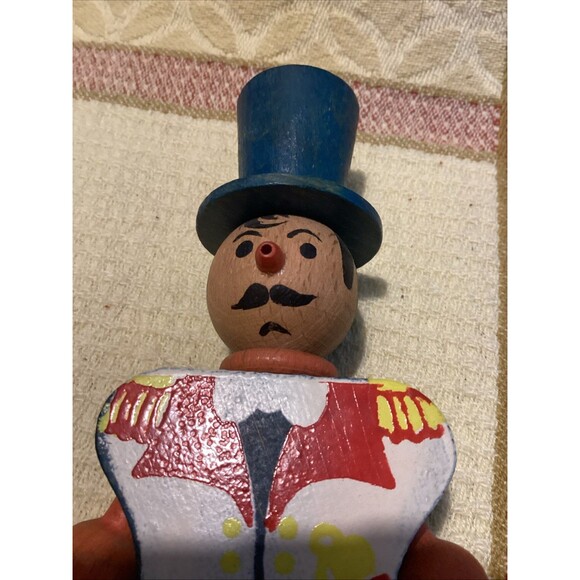 Wooden Vintage Jumping Jack Puppets Pull String Toys Ring Master Austria Clown - Picture 4 of 15